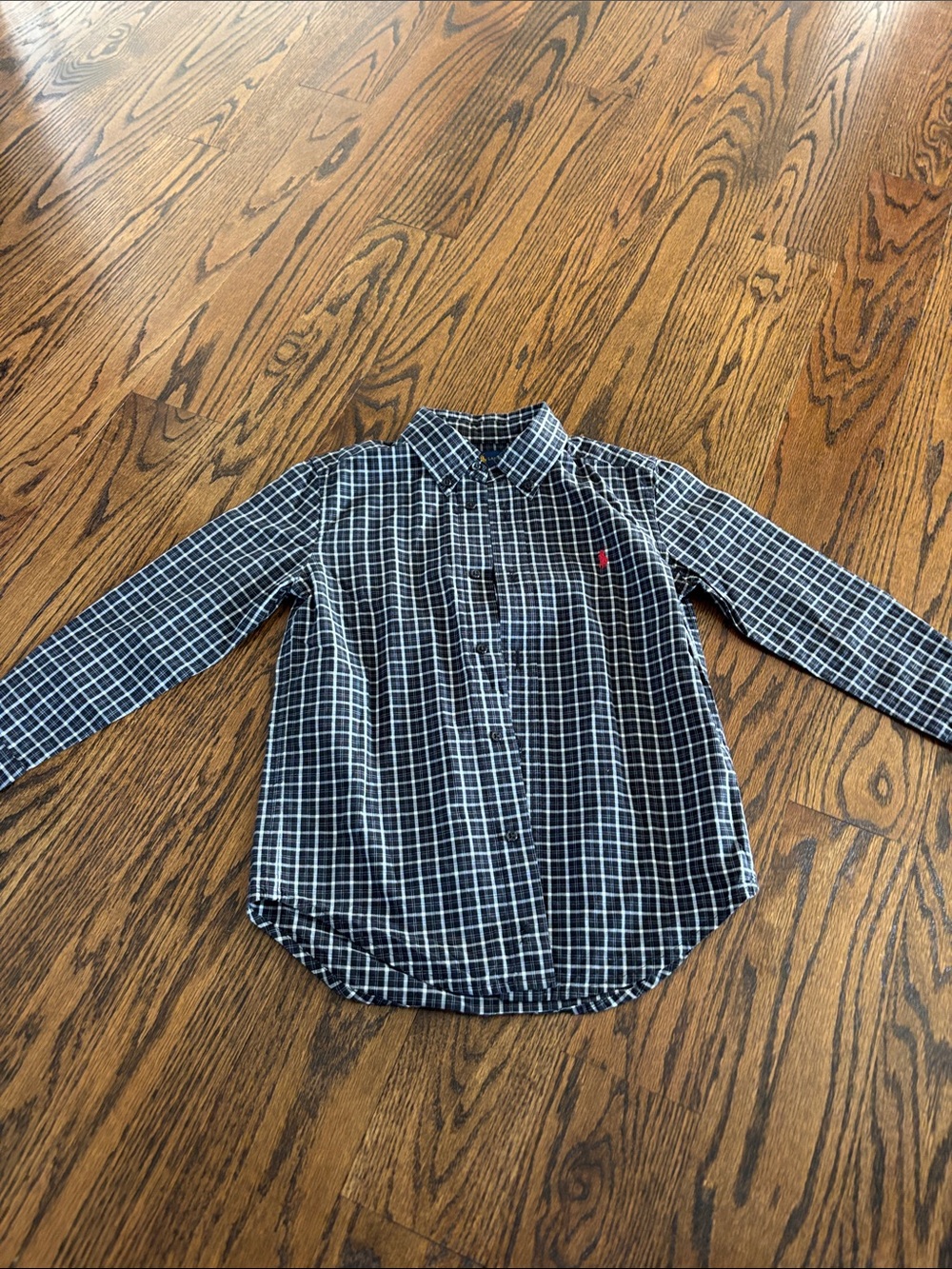 Kids Ralph Lauren Black & White Plaid Button-Down Shirt